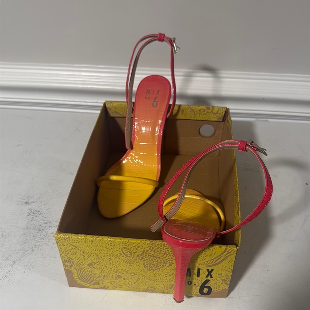 Mix No. 6 Vibrant Pink and Yellow Sandals